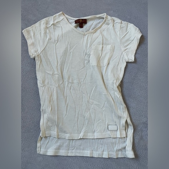 NEW 7 For All Mankind High Low Short Sleeve Tee - Picture 1 of 7